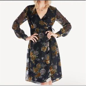 ASTR the label Sonya velvet floral wrap dress